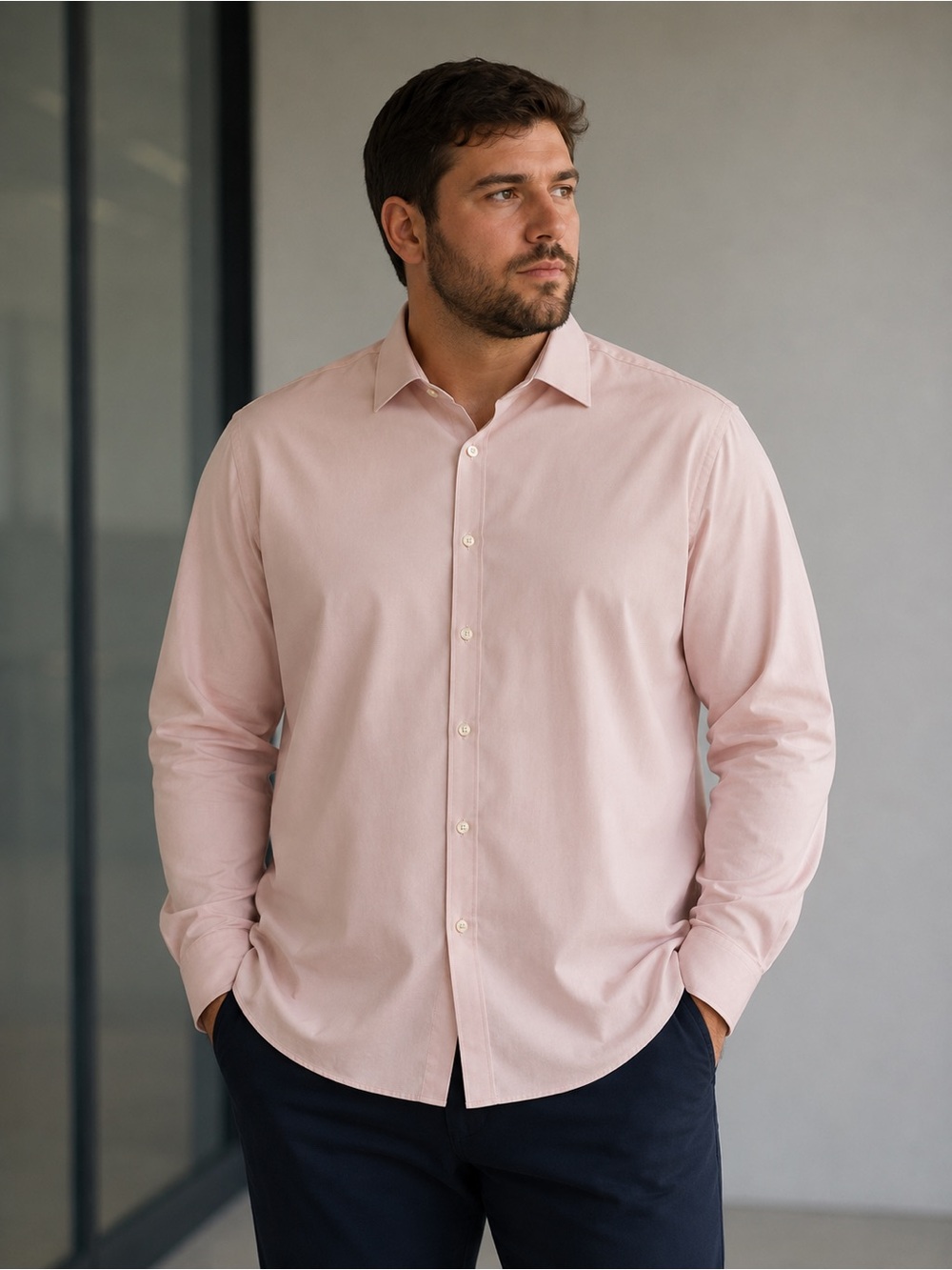 Calvin Klein Men's Light Pink Dress Shirt